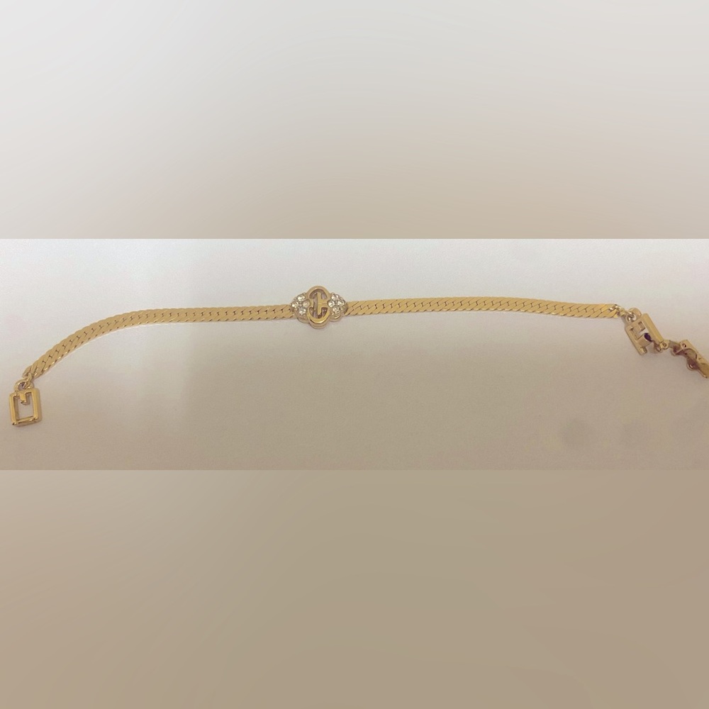 Givenchy GG Logo Gold Tone Bracelet